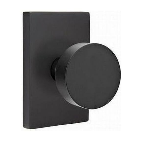 Emtek 5112ROUUS19 Modern Door Knob – Easy to Install Door Hardware, Black - Picture 4 of 4